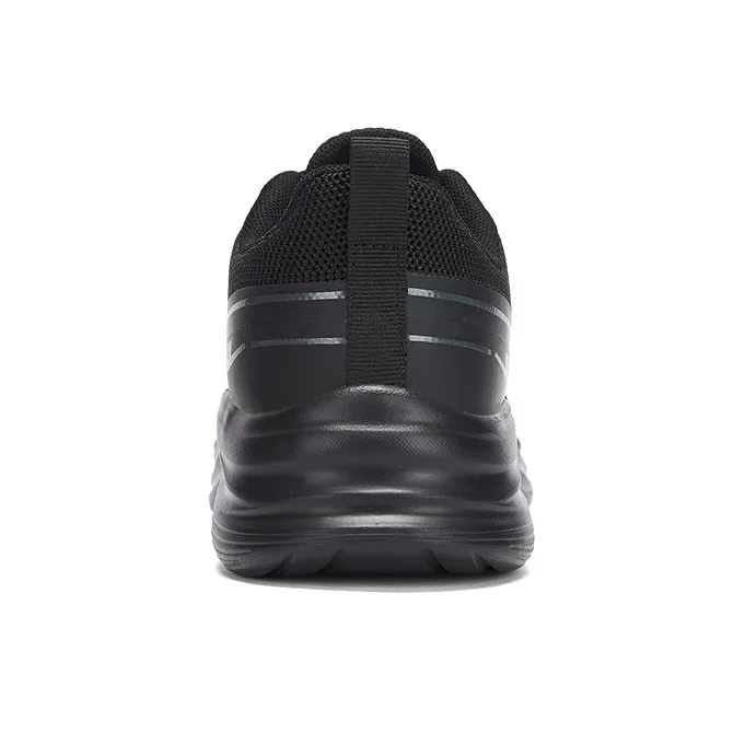 Warrior Cushioning, Breathable, Quick Dry, Lightweight Low Top Casual Running Shoes Men's All Black-3
