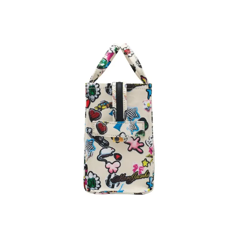MARC JACOBS Cotton Tote Bag, Shopping Bag, Shoulder Bag, Crossbody Bag, Handbag Trumpets Women's Multicolor-2