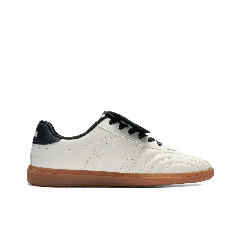 Kappa Back to Back Anti Slip Wear Resistant Low Top Skateboard Shoes Unisex White Black-1