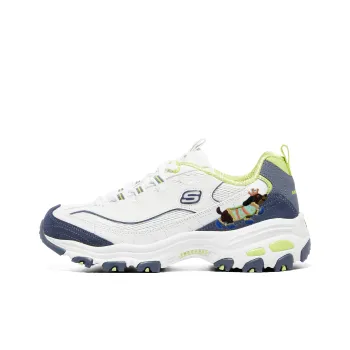 Skechers Anti Slip Wear Resistant Low Top Chunky Sneakers Women's White Blue Asia Version