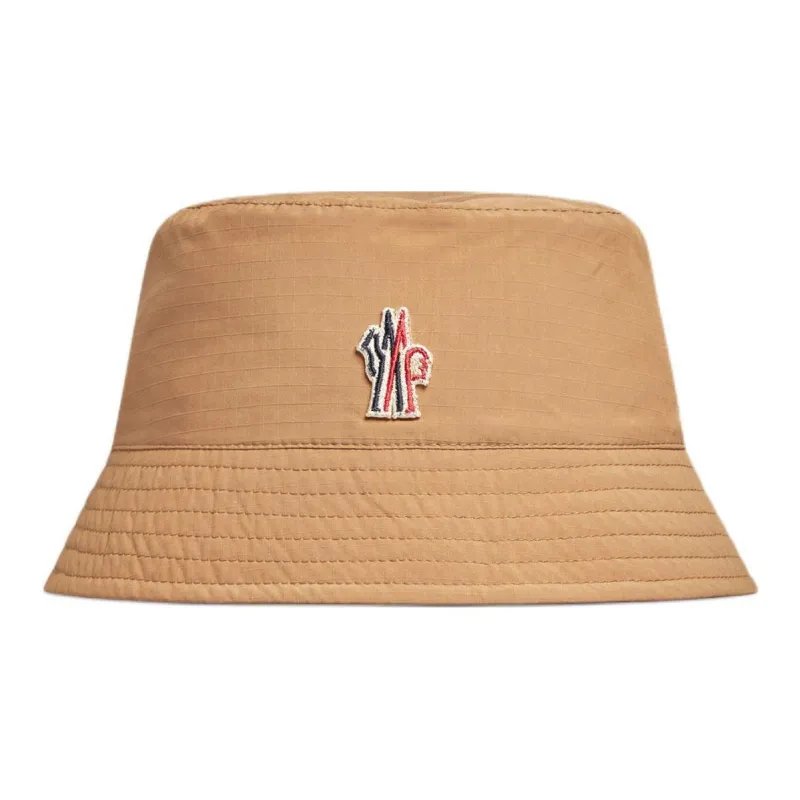 Moncler Polyester Polyamide Bucket Hats Men's Light Brown-0