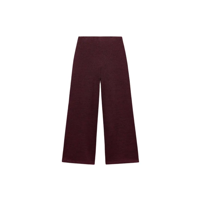 ZARA Casual Pants Women's Deep Maroon-1