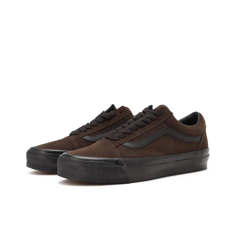 Vans Anti Slip Wear Resistant Low Top Skateboard Shoes Unisex Brown Black-2