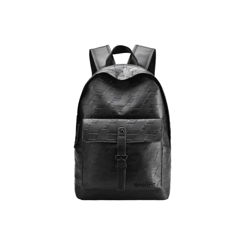 ONRF PVC Backpacks Laptop Bags Backpack Regular Unisex Black-1