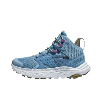 HOKA ONE ONE Anacapa 2 Anti-Slip Wear-Resistant Water-Resistant Lightweight Mid-Top Hiking Shoes Women's Blue