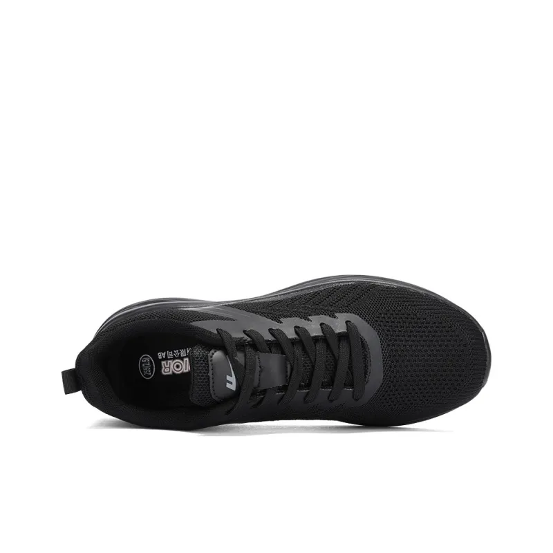 Warrior Cushioning, Breathable, Quick Dry, Lightweight Low Top Casual Running Shoes Men's All Black-2