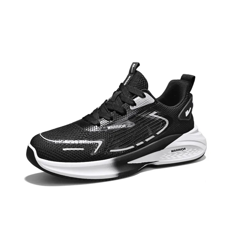 WARRIOR Running Shoes Men Low Top White/Green/Orange/Black-9