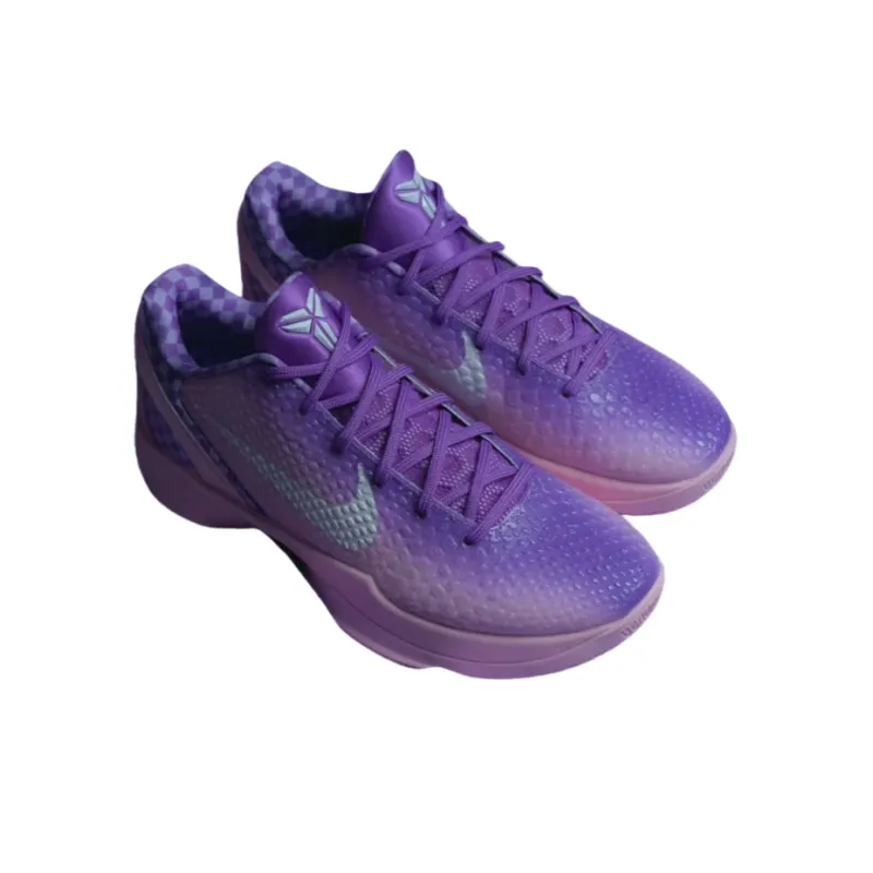 Nike Zoom Kobe 6 Anti Slip Wear Resistant Low Top Basketball Shoes Unisex Purple-1