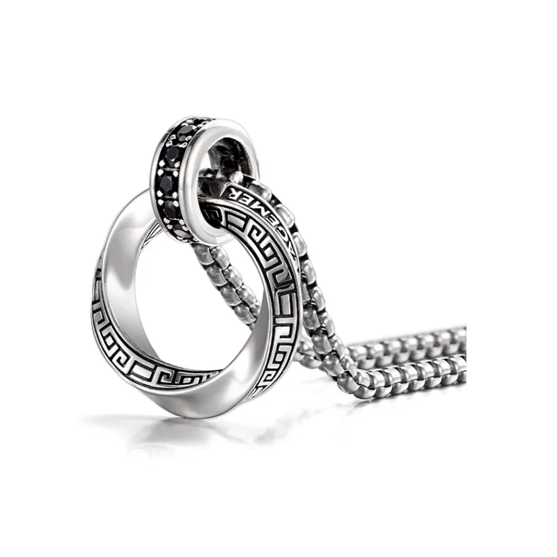 IDEAGEMER 925 Sterling Silver Necklaces Men's-4