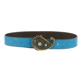 Orciani Cabochon Buckle Nubuck Belt