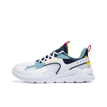 Erke Cushioning Breathable Lightweight Low Top Casual Shoes Men's Uke White Strait Bay Blue