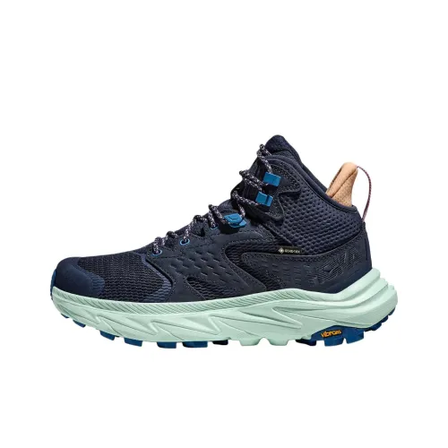HOKA ONE ONE Anacapa 2 Anti-Slip Wear-Resistant Mid-Top Trekking Shoes Women's Dark Blue