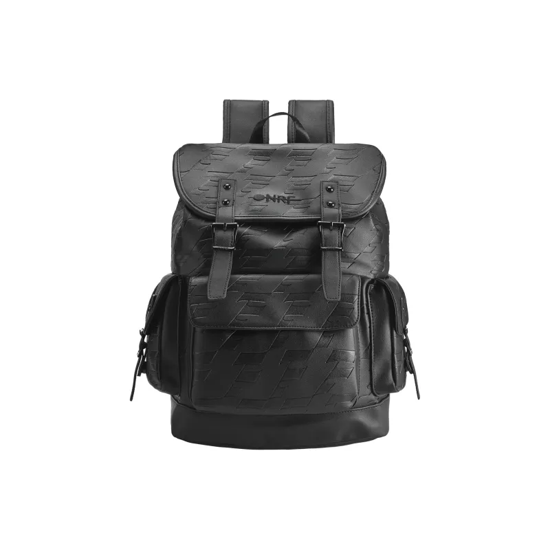 ONRF PVC Backpacks Backpack Laptop Bags Large Size Unisex Black-1