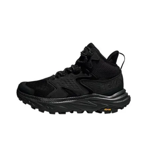 HOKA ONE ONE Anacapa 2 Slip Resistant High Top Hiking Shoes Men's Black 2E Width
