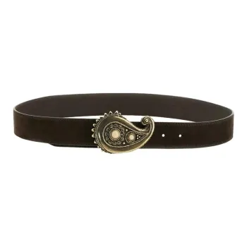 Orciani Cabochon Buckle Nubuck Belt