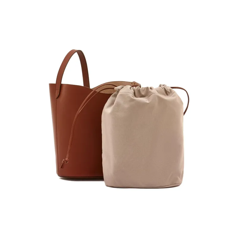 Il Bisonte Cow Leather Bucket Bags Crossbody Bag, Shoulder Bag Women's Dark Brown-2