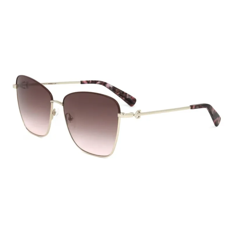 LONGCHAMP Metal Cat Eye Sunglasses Women's Gold-0