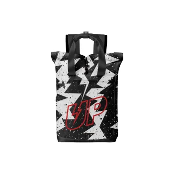 TURN UP Polyester Backpack Unisex Black