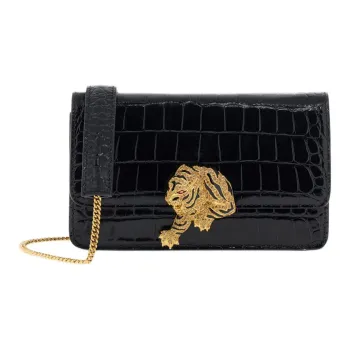 Roberto Cavalli Leather Crossbody Bag Shoulder Bag Women's Black