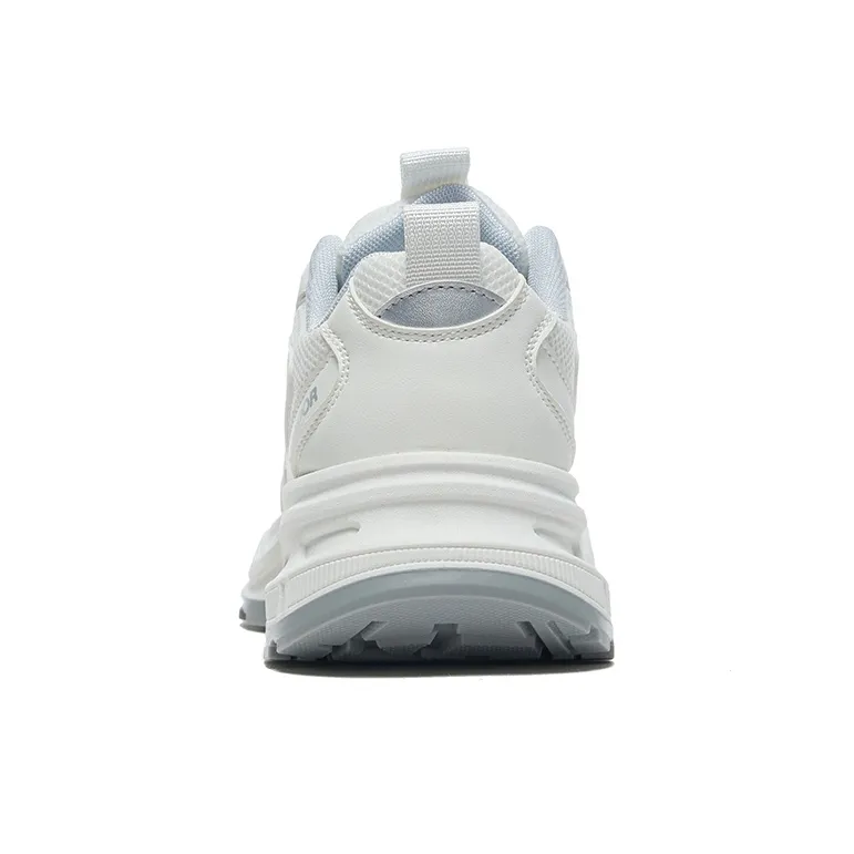 Warrior Anti-Slip And Wear-Resistant Breathable Low-Top Chunky Sneakers Women's White Silver-3