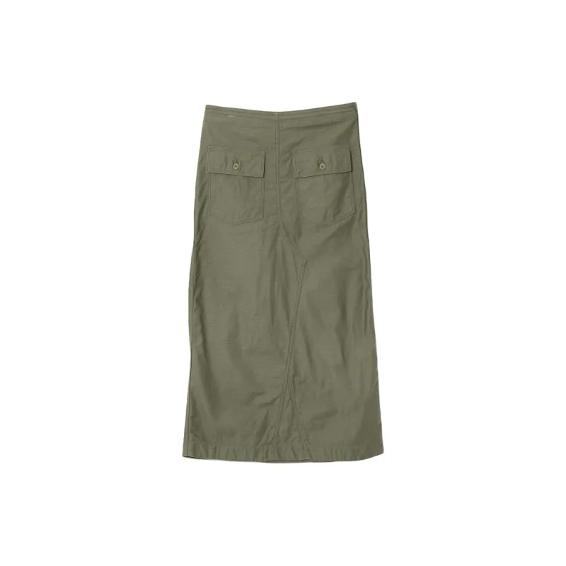 Needles SS25 Casual Long Skirt Women's Olive-1
