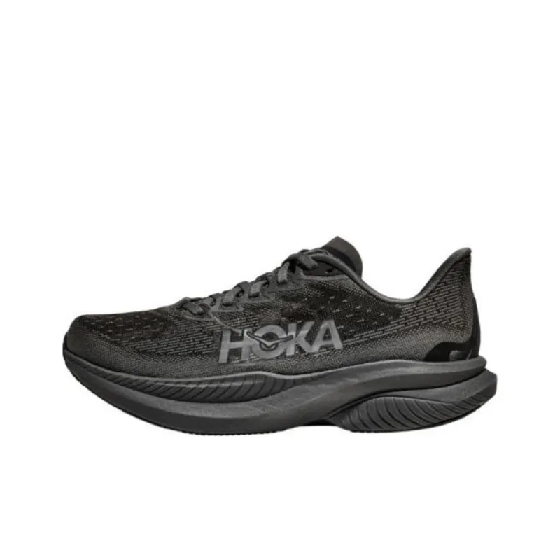 HOKA ONE ONE MACH 6 Slip Resistant Low Top Running Shoes Women's Black-0