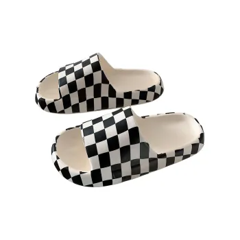 Thin Strips Slippers Unisex, White