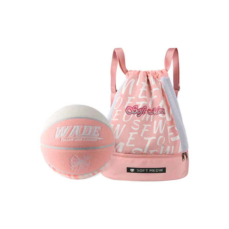 WADE PU Basketball JK Preppy Pink No. 6/No. 7 Training Match Women's-8