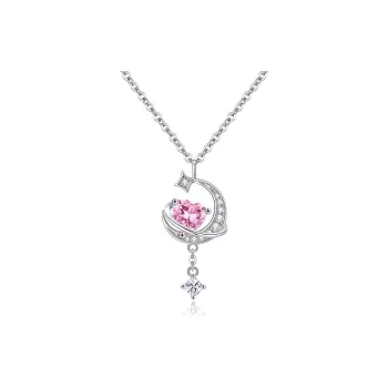 Brilliant Heart S925 Necklaces Women's