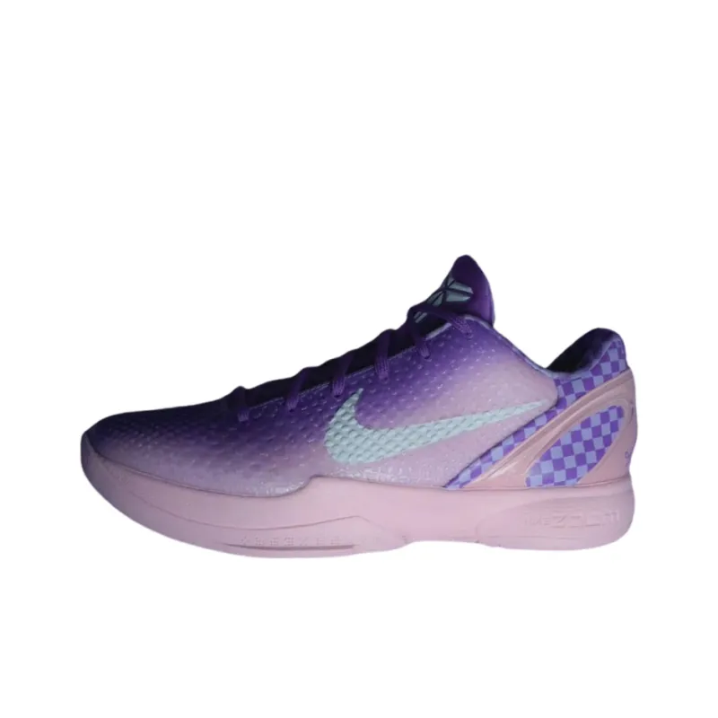 Nike Zoom Kobe 6 Anti Slip Wear Resistant Low Top Basketball Shoes Unisex Purple-0