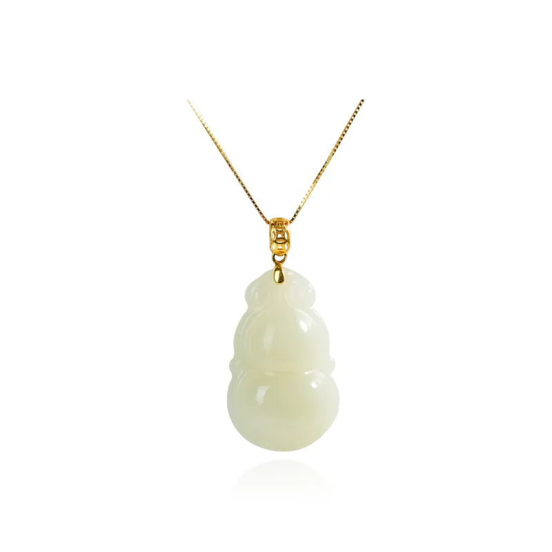 CUIYOUSHIJIA Hetian Jade Pendants Pale Greenish White Jade Women's-0