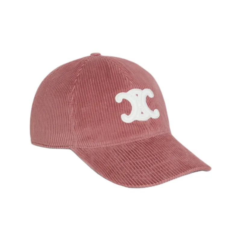 CELINE Triomphe Baseball Cap In Corduroy-2