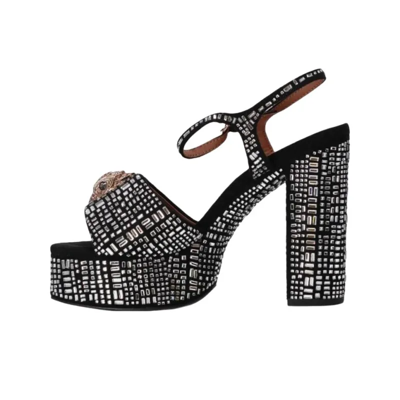 Kurt Geiger London Kensington Strap Sandals 12.5cm Women's Black-2