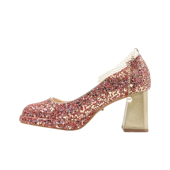 Dunnu Chunky Heel High Heels Women's-1