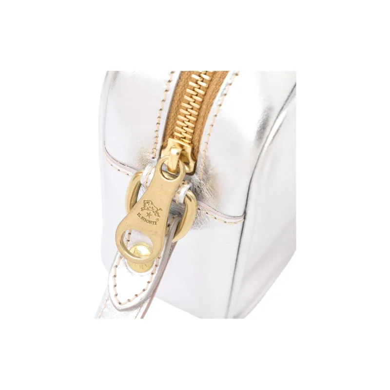 Il Bisonte Cow Leather Crossbody Bag, Shoulder Bag Women's Silver-8