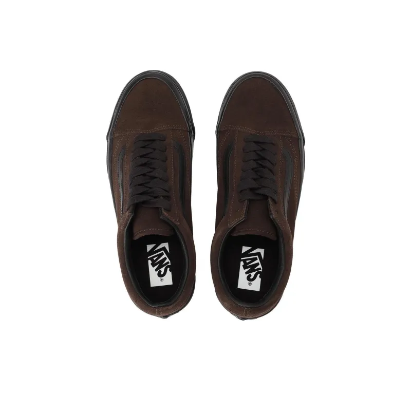 Vans Anti Slip Wear Resistant Low Top Skateboard Shoes Unisex Brown Black-3