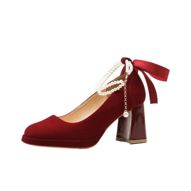 Dunnu Chunky Heel High Heels Women's-0