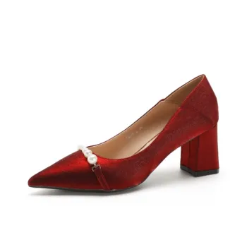 QITUMAUL Chunky Heel High Heels Women's