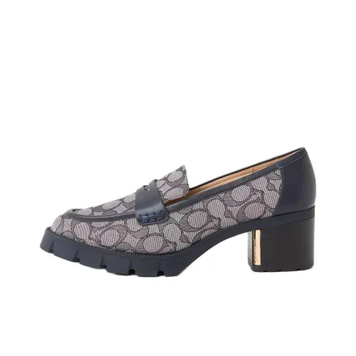 COACH Block Heel High Heels 3.8cm Women's Black