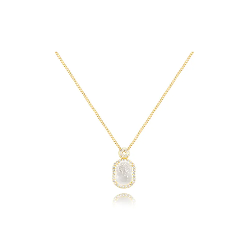 JIAFULAI Colored Glaze Necklaces Women's-0