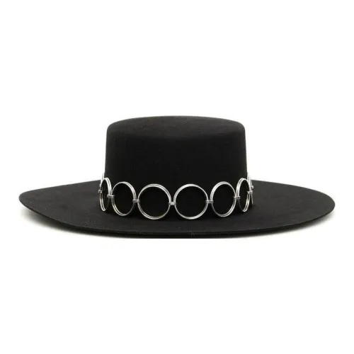 SAINT LAURENT Rabbit Hair Metal Hats & Caps Women's Black