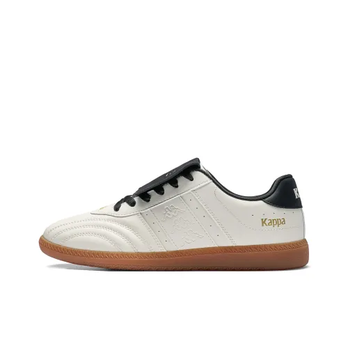 Kappa Back to Back Anti Slip Wear Resistant Low Top Skateboard Shoes Unisex White Black