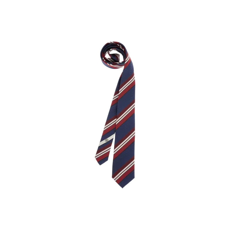 Valentino Striped Silk Tie-0