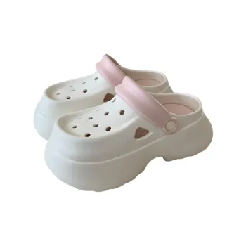 SHIGUDE Slippers Women's, White/Pink