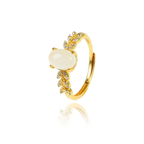 CUIYOUSHIJIA Hetian Jade Rings White Jade Women's