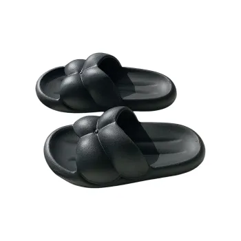 Thin Strips Slippers Women's, Black