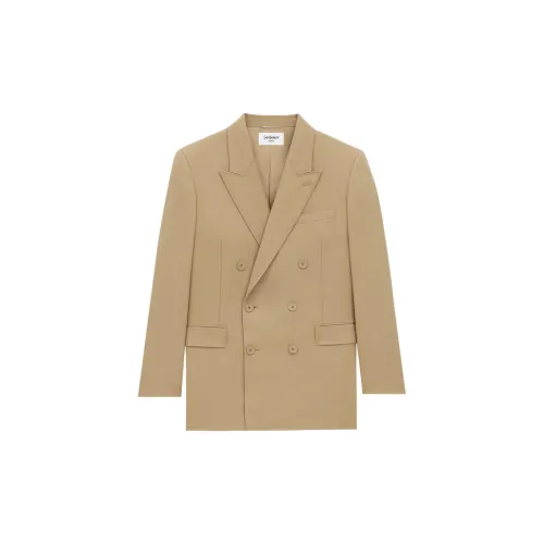 SAINT LAURENT Business Suits Coats Men's Beige