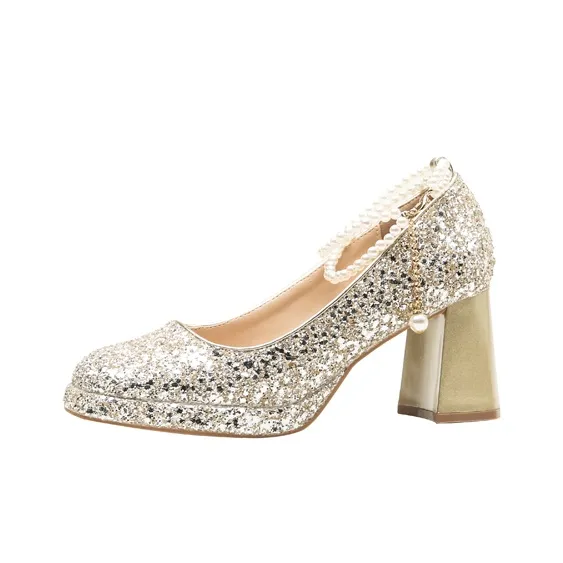Dunnu Chunky Heel High Heels Women's-6