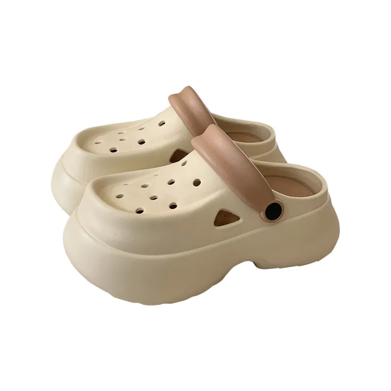 SHIGUDE Slippers Women's, White/Pink-5
