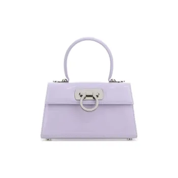 FERRAGAMO Calfskin Shoulder Bag, Crossbody Bag, Handbag Mini Women's Purple